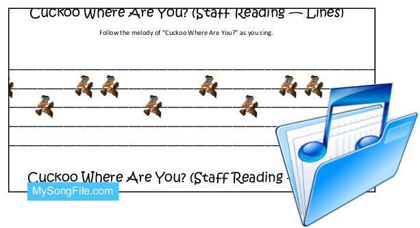 Cuckoo Where Are You (Staff Reading Lines and Spaces Colour)