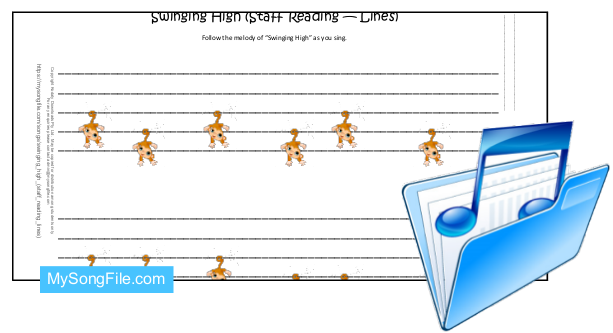 Swinging High (Staff Reading Lines)