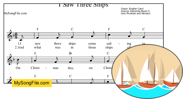 I Saw Three Ships - F Major