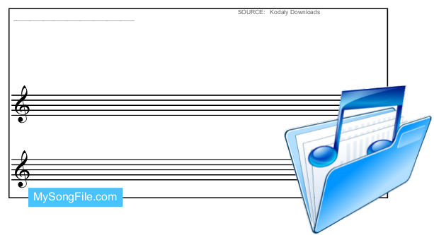 Manuscript (Treble Clef 8 lines)