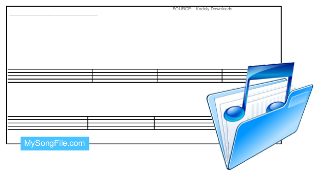 Manuscript (No Clef 8 lines with Bar lines)