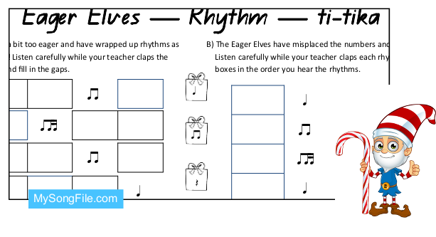 Christmas ti-tika (Rhythmic Dictation)