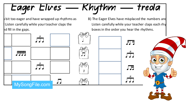 Christmas treola (Rhythmic Dictation)