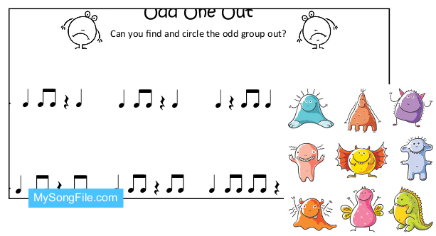 Monsters ta, ti-ti and sa (Odd One Out)