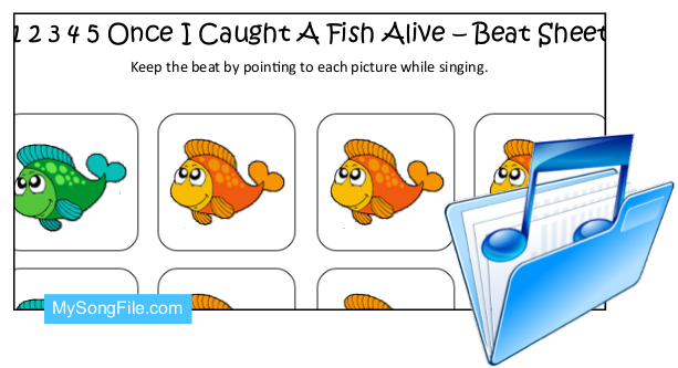One Two Three Four Five Once I Caught A Fish Alive (Beat Sheet Colour)
