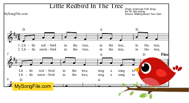 Little Redbird In The Tree (D Major)