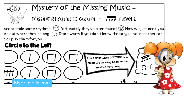 Mystery of the Missing tika-tikas Rhythmic Dictation