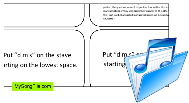 Flash Cards (Melodic - Staff - drmsl)