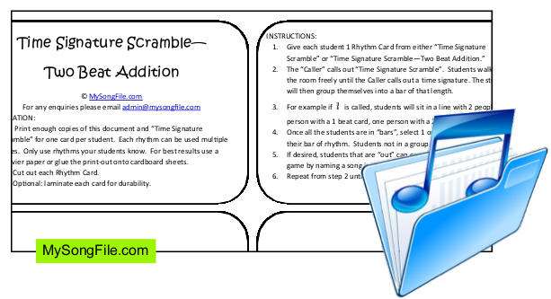Time Signature Scramble - Two Beat Addition