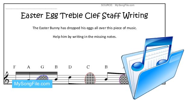 Easter Egg (Staff Writing Treble Clef)