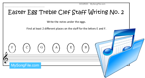 Easter Egg (Staff Writing Treble Clef no.2)