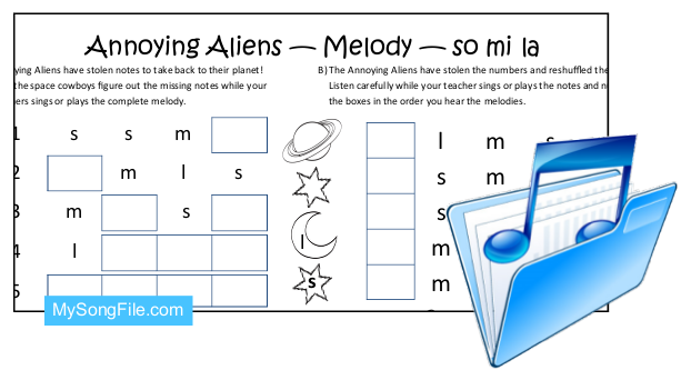 Annoying Aliens so mi la (Melodic Dictation)